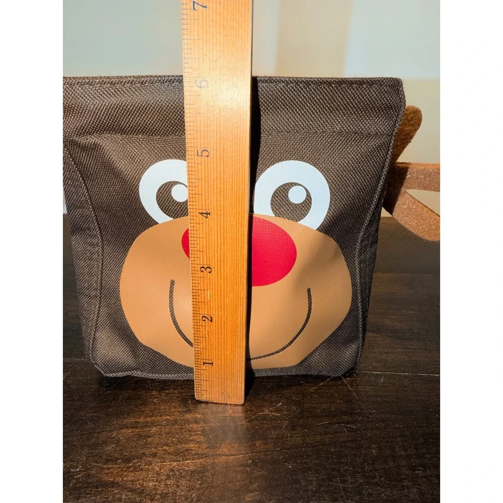 Thirty-One Littles Carry All Caddy tote bin Brown Reindeer‎ Christmas Holiday